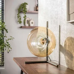 WoonStijl Tafellamp Soll Amber glas