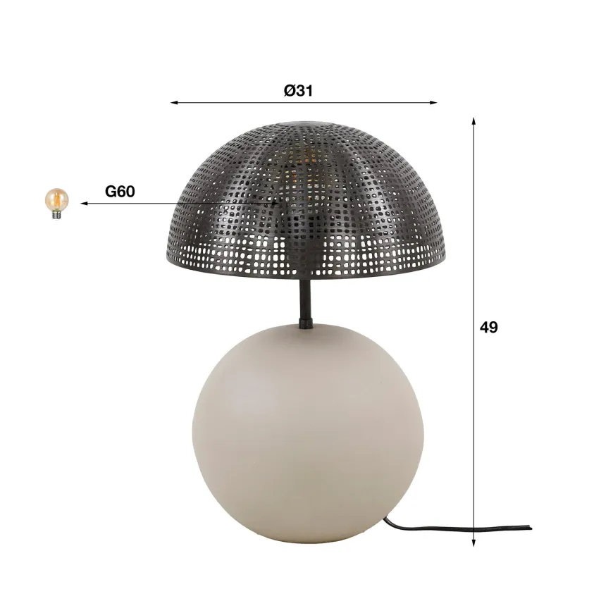 WoonStijl Tafellamp Sphere natural