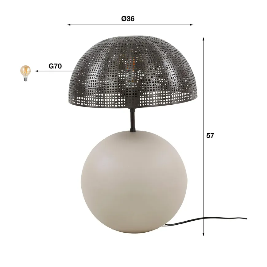 WoonStijl Tafellamp Sphere natural L