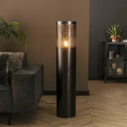 WoonStijl Vloerlamp Ø25 cilinder 120cm / Zwart nikkel