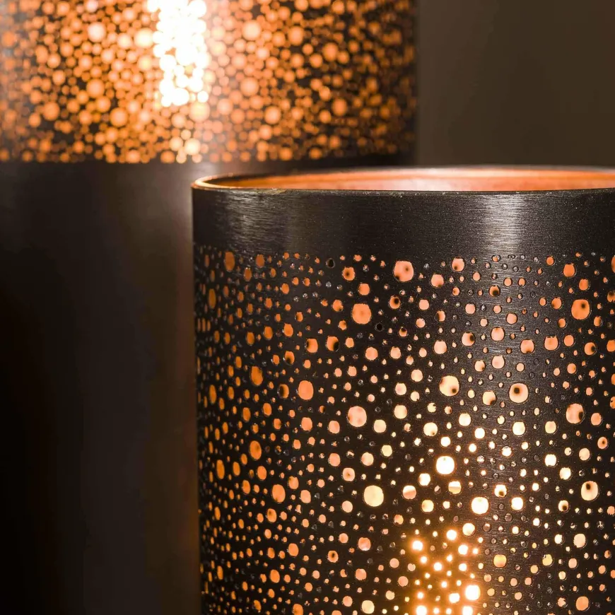 WoonStijl Vloerlamp Ø20 cilinder 60cm / Zwart nikkel