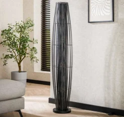 WoonStijl Vloerlamp 150 4L cylinder mesh / Charcoal