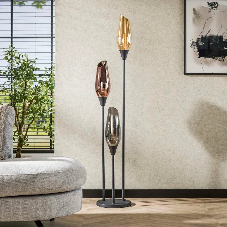 WoonStijl Vloerlamp cocoon mix glass