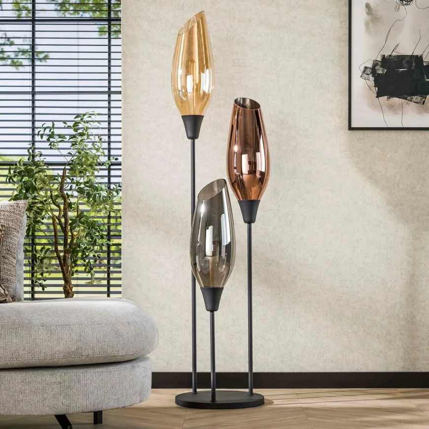WoonStijl Vloerlamp cocoon XL mix glass