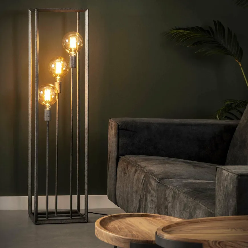 WoonStijl Vloerlamp 3L 45 graden buis