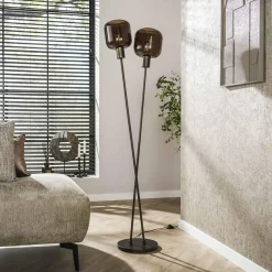 WoonStijl Vloerlamp 2L Bronza