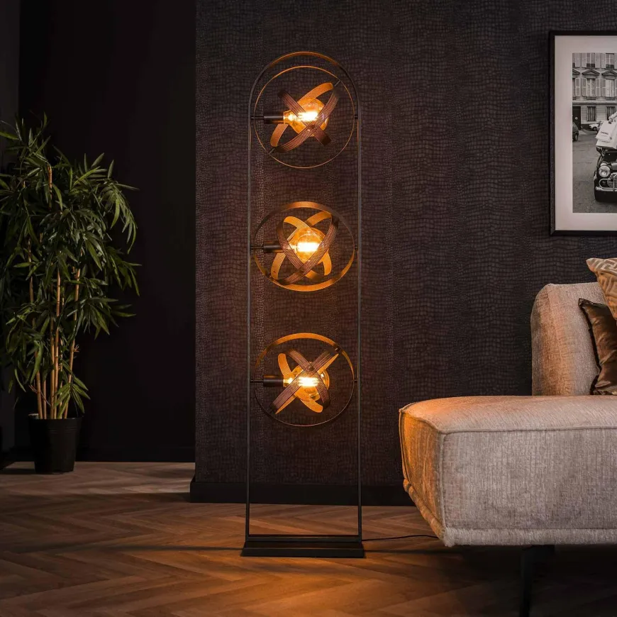 WoonStijl Vloerlamp 3L cosmos mesh