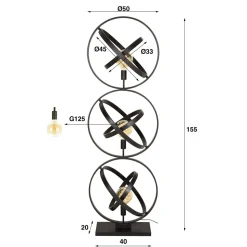 WoonStijl Vloerlamp 3L Galaxy