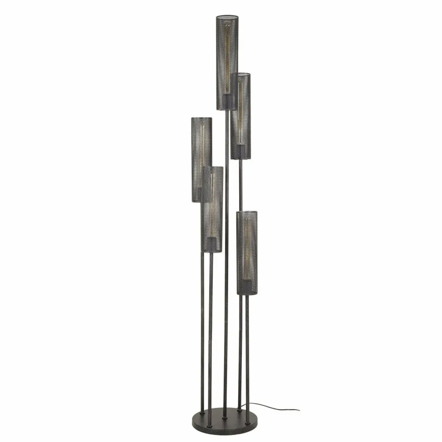 WoonStijl Vloerlamp 5L getrapt tube mesh