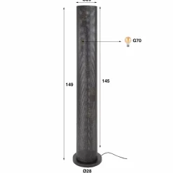 WoonStijl Vloerlamp 5L koker mesh