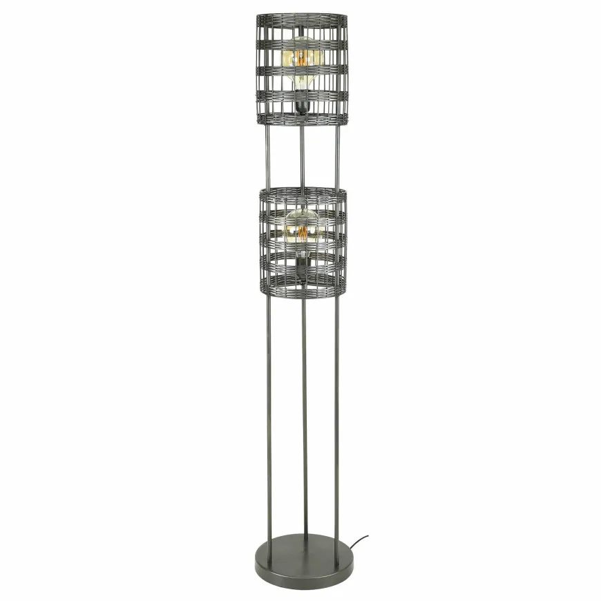 WoonStijl Vloerlamp 2L metal blinds