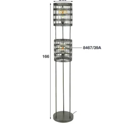 WoonStijl Vloerlamp 2L metal blinds