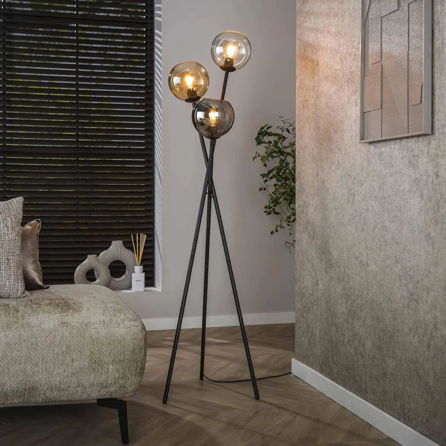 WoonStijl Vloerlamp 3L Multi Globe