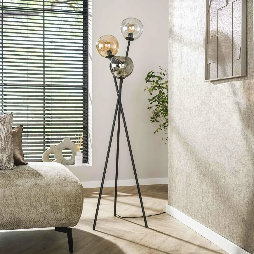 WoonStijl Vloerlamp 3L Multi Globe