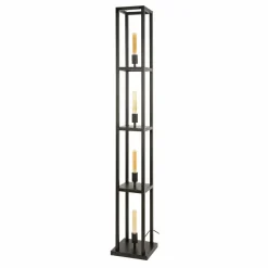 WoonStijl Vloerlamp 4L Quadra Artic Zwart