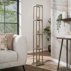 WoonStijl Vloerlamp 4L Quadra Beige