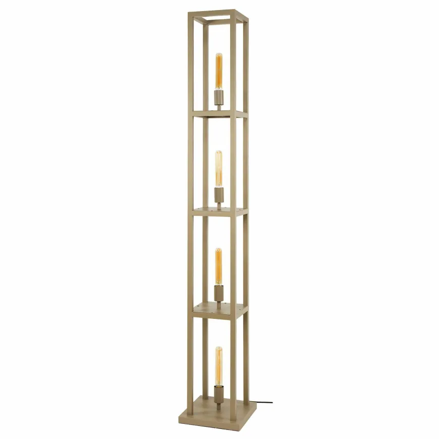 WoonStijl Vloerlamp 4L Quadra Beige