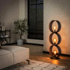 WoonStijl Vloerlamp 3L ring geperforeerd