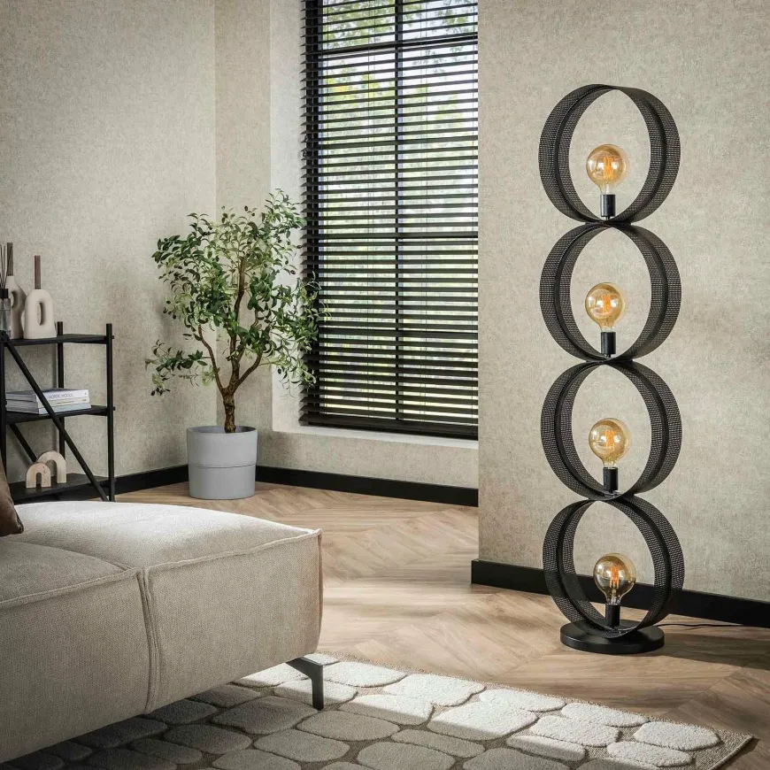 WoonStijl Vloerlamp 4L ring geperforeerd