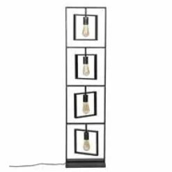 WoonStijl Vloerlamp 4L Turn square / Charcoal