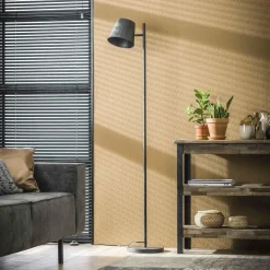 WoonStijl Vloerlamp 1L verstelbare metalen kap / Charcoal