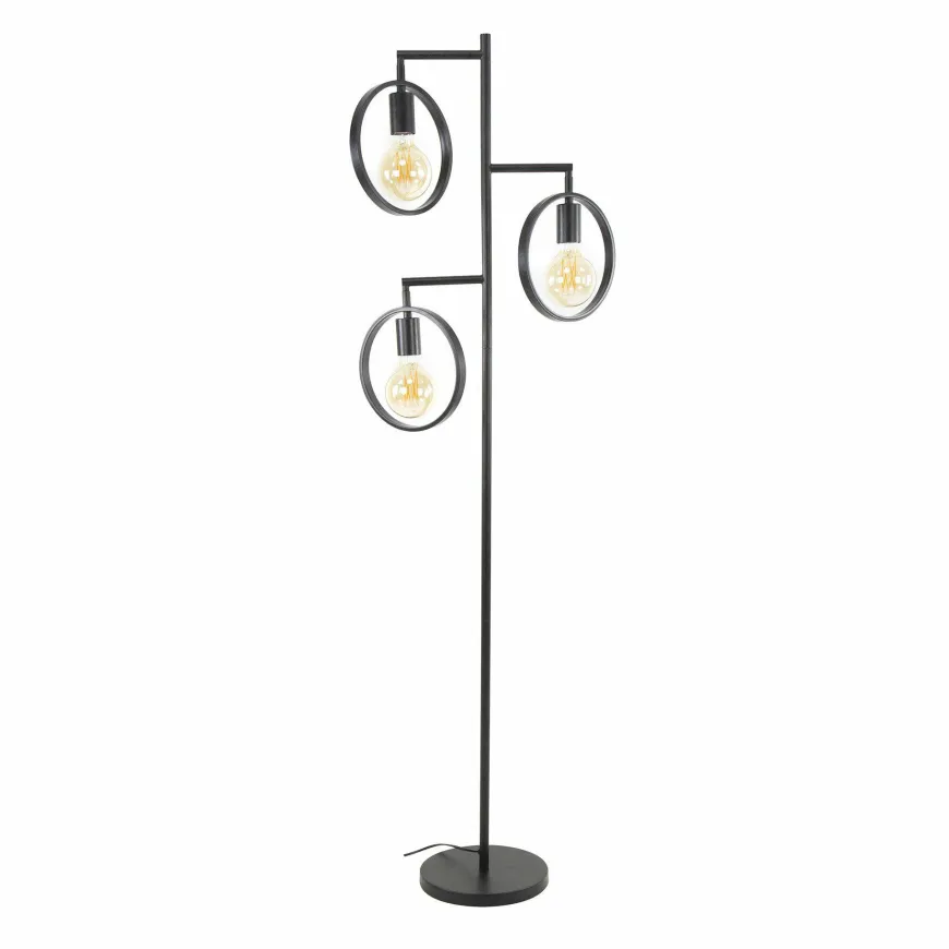 WoonStijl Vloerlamp Ring met 3 lampen