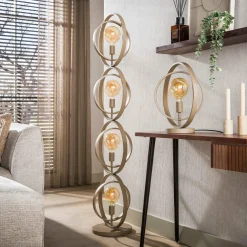 WoonStijl Vloerlamp Turn Around 4-lichts beige