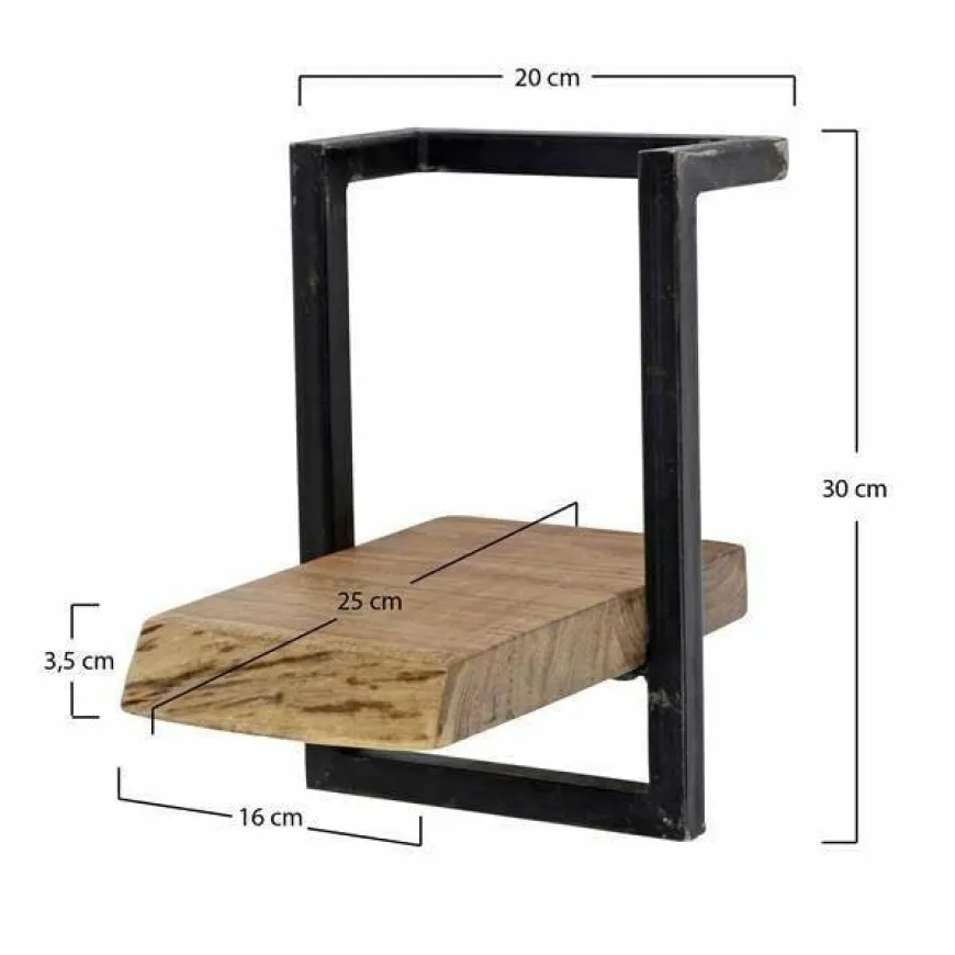 WoonStijl Wandplank Live Edge 20 cm
