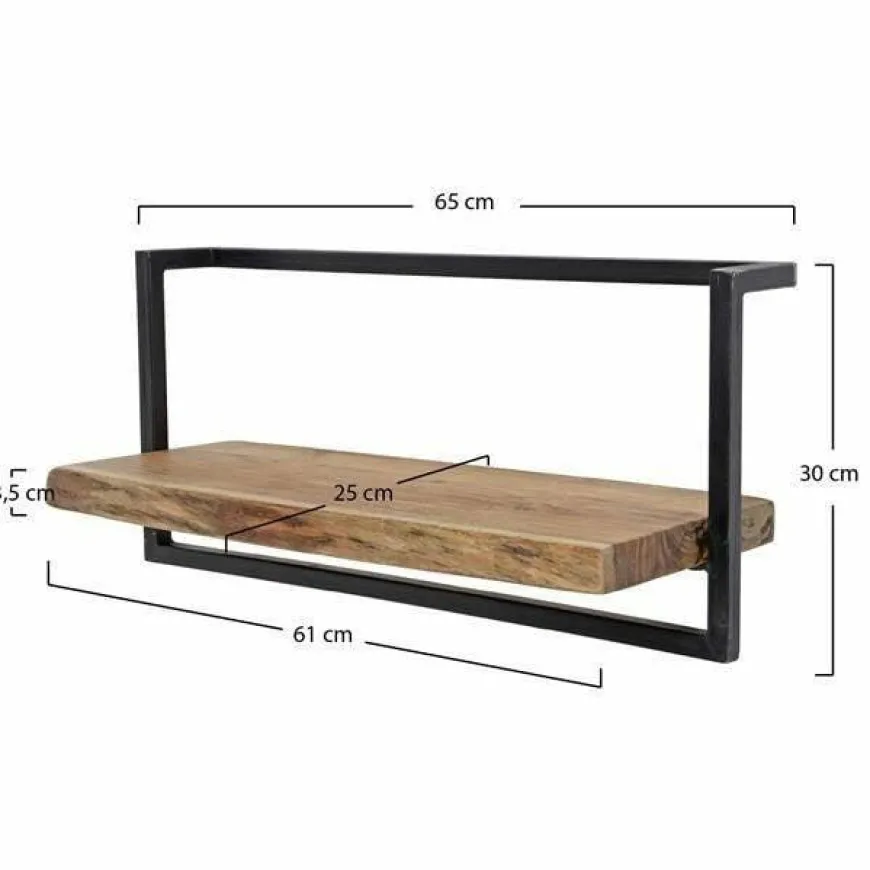 WoonStijl Wandplank Live Edge 65 cm