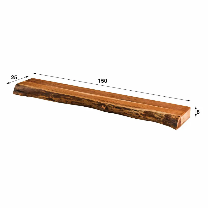 WoonStijl Wandplank Tree massief acacia 150 cm