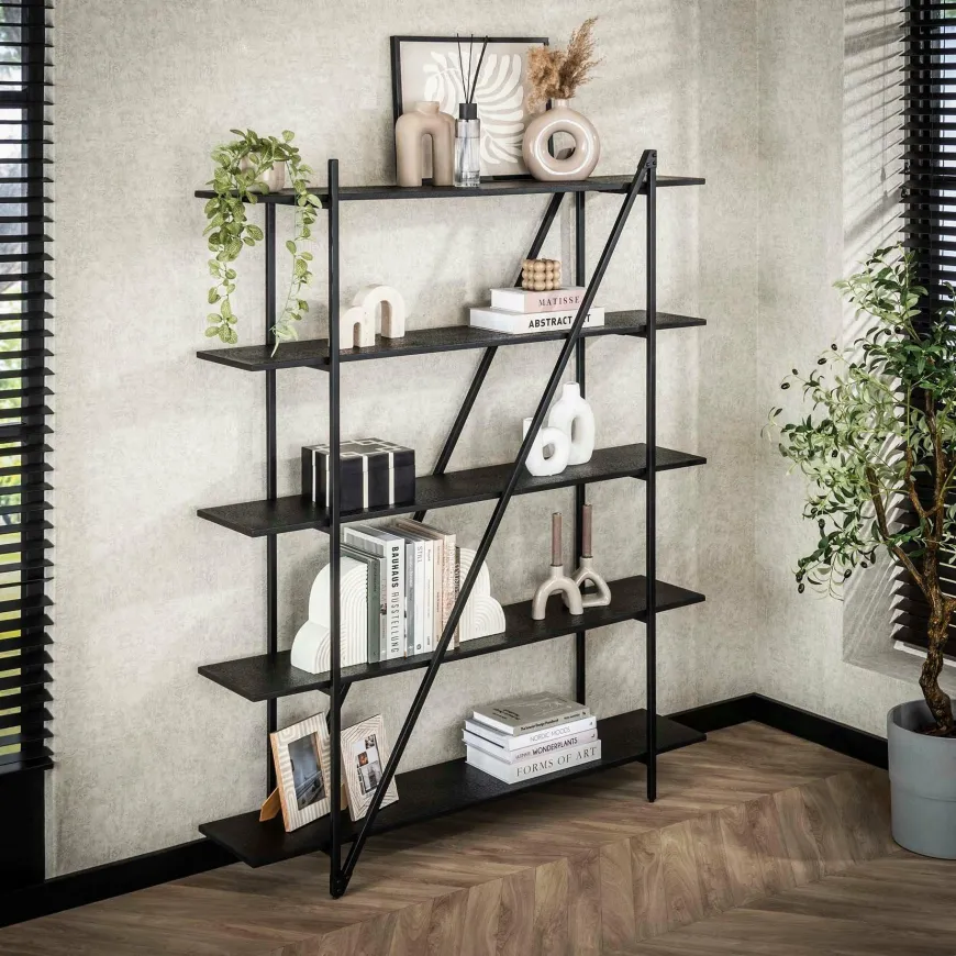 WoonStijl Wandrek 140cm 5 laags Piega Grijs