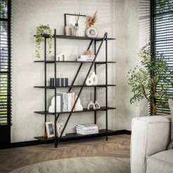 WoonStijl Wandrek 140cm 5 laags Piega Grijs
