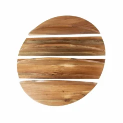WoonStijl Wandschap 4-delig rond acacia
