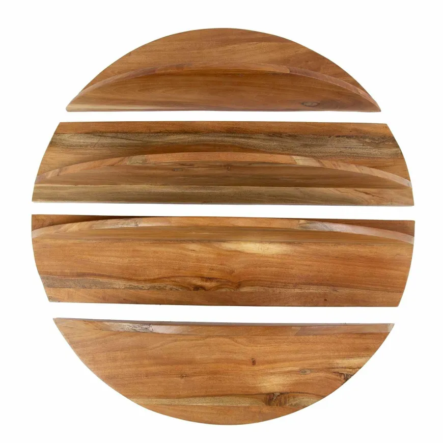 WoonStijl Wandschap 4-delig rond acacia