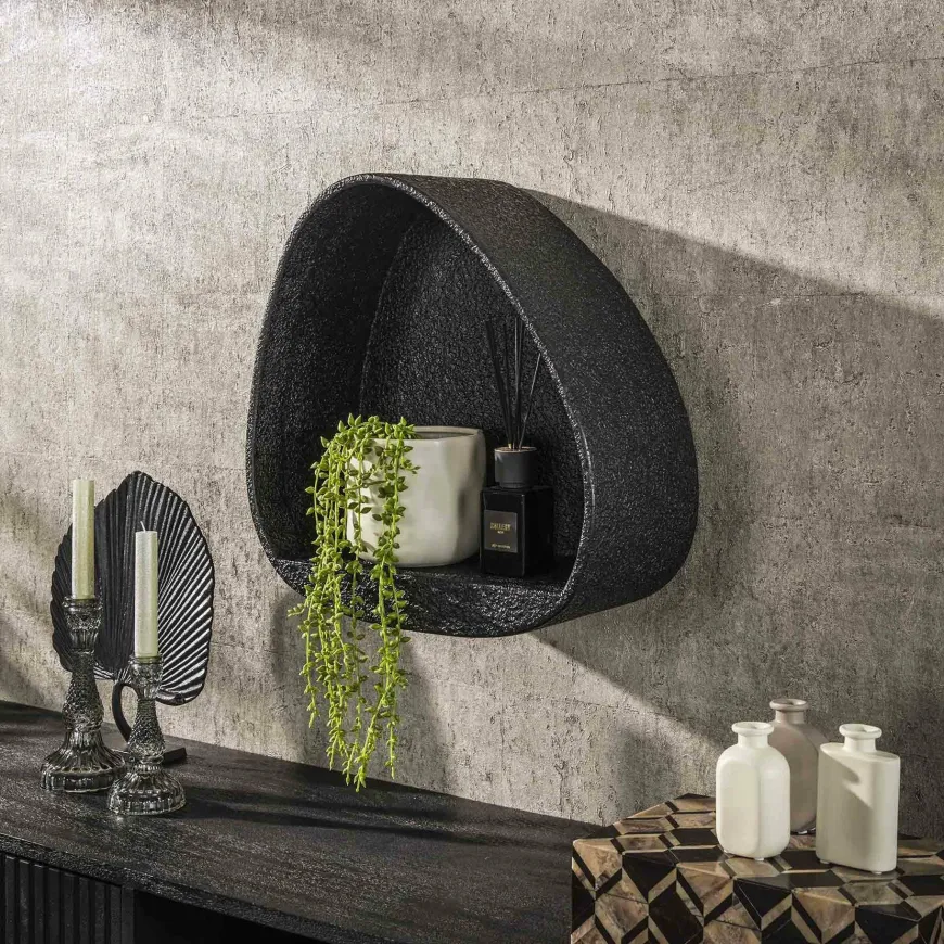 WoonStijl Wandschap metallic driehoek