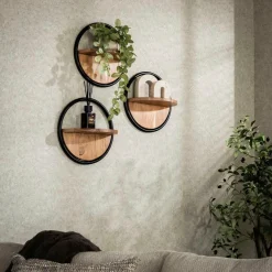 WoonStijl Wandschap round set van 3