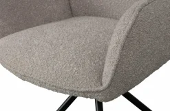 Woood Amber Draaistoel Bouclé Lichtgrijs