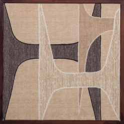 Woood Anno wanddeco katoen naturel/bruin