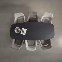 Woood Arros eettafel uitschuifbaar 180-220x90cm mdf zwart