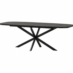 Woood Arros eettafel uitschuifbaar 180-220x90cm mdf zwart