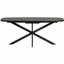 Woood Arros eettafel uitschuifbaar 180-220x90cm mdf zwart