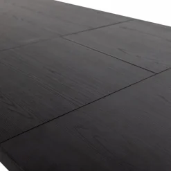 Woood Arros eettafel uitschuifbaar 180-220x90cm mdf zwart