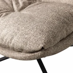 Woood Arve draaifauteuil bedrukte stof naturel melange