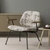Woood Aure fauteuil chenille beige/zwart
