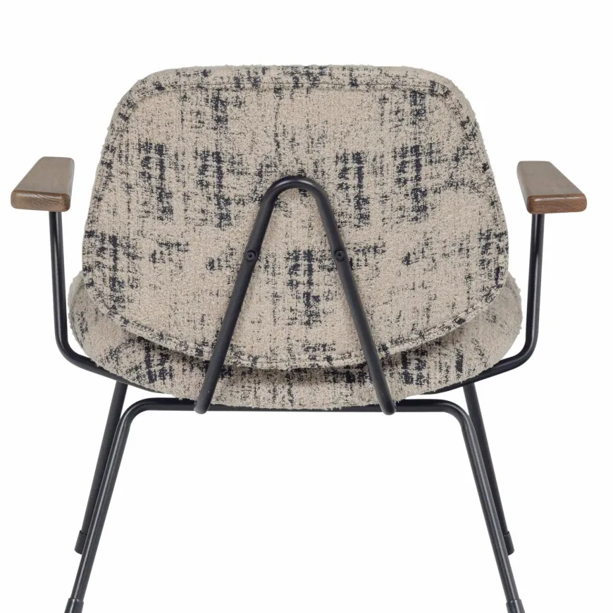 Woood Aure fauteuil chenille beige/zwart