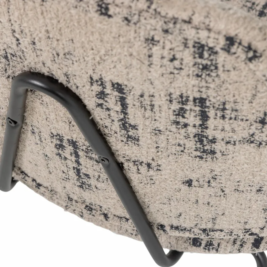 Woood Aure fauteuil chenille beige/zwart