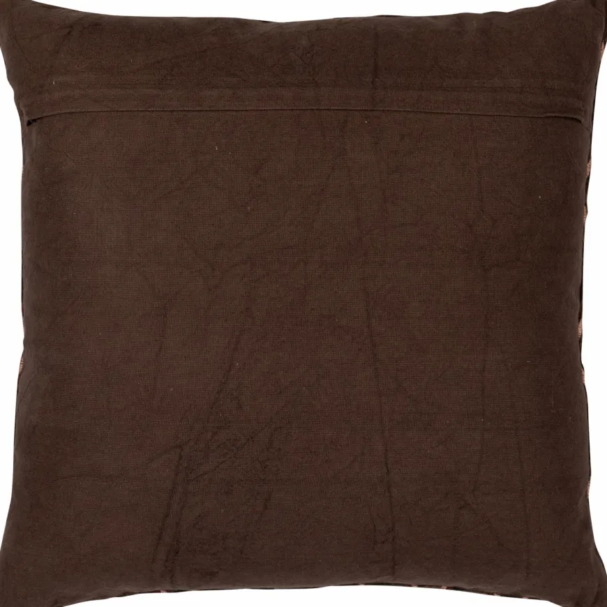 Woood Aziz kussens velvet bruin/naturel - set van 3