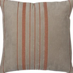 Woood Aziz kussens velvet bruin/naturel - set van 3