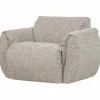 Woood Baggy draaifauteuil geweven stof naturel melange