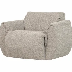 Woood Baggy draaifauteuil geweven stof naturel melange